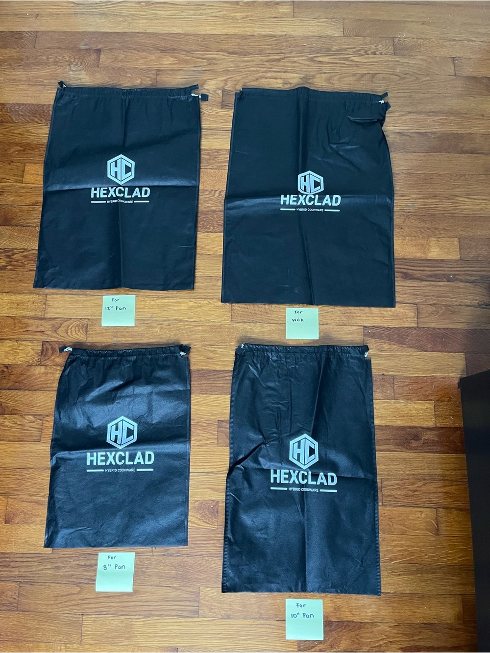 EMPTY authentic new Hexclad protective drawstring covers set of 4